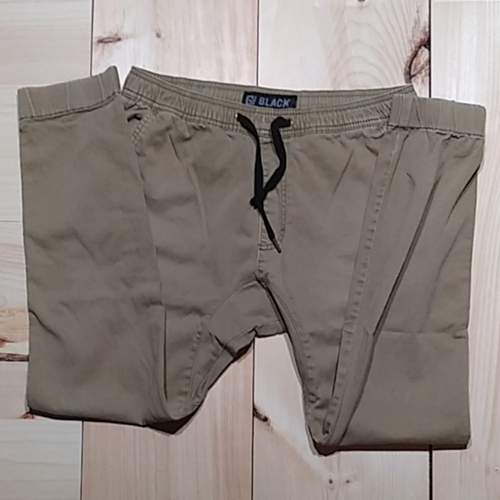 Khaki colored joggers by CJ Black